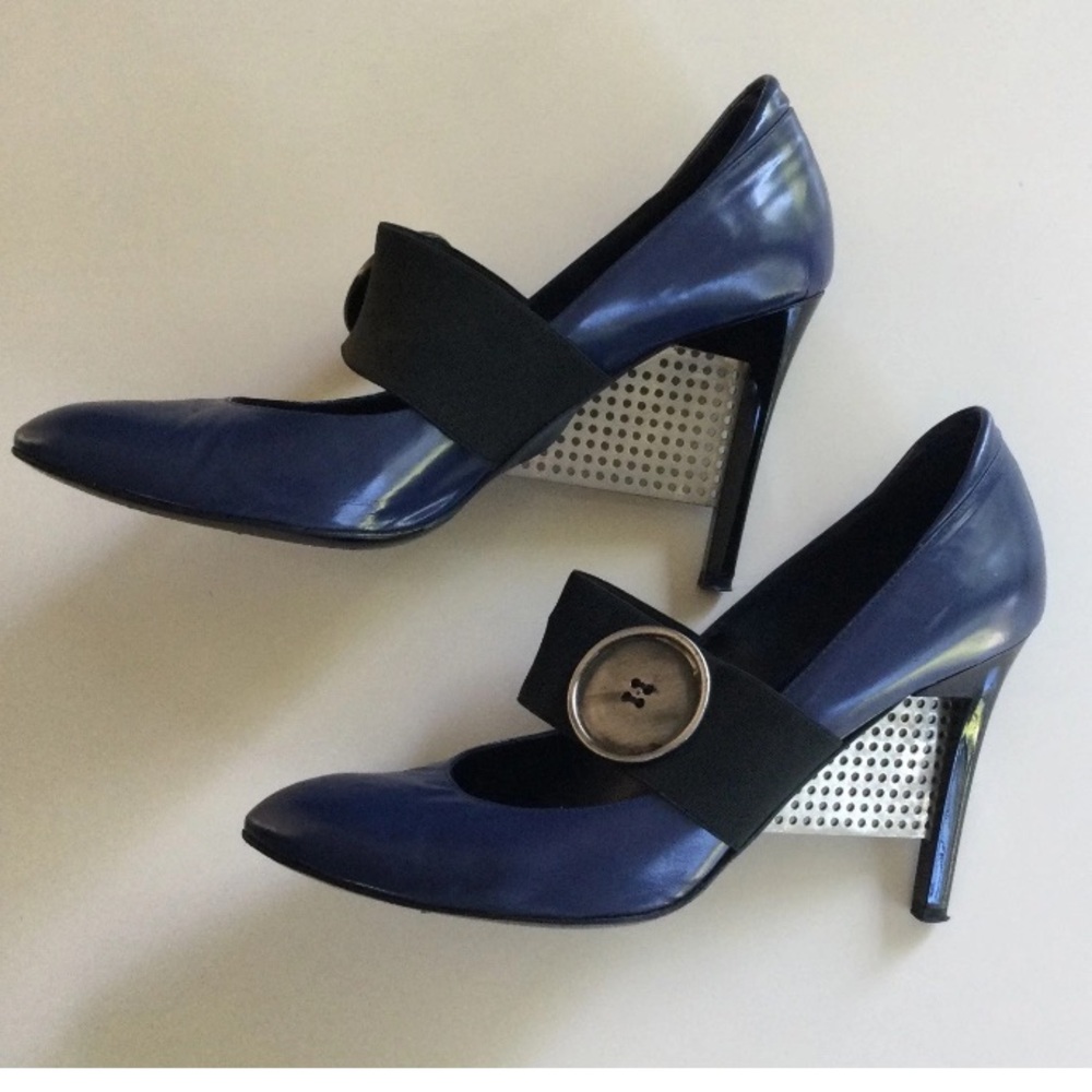 Davis by Ruthie Navy Platform Heels Shoes Size EU 40